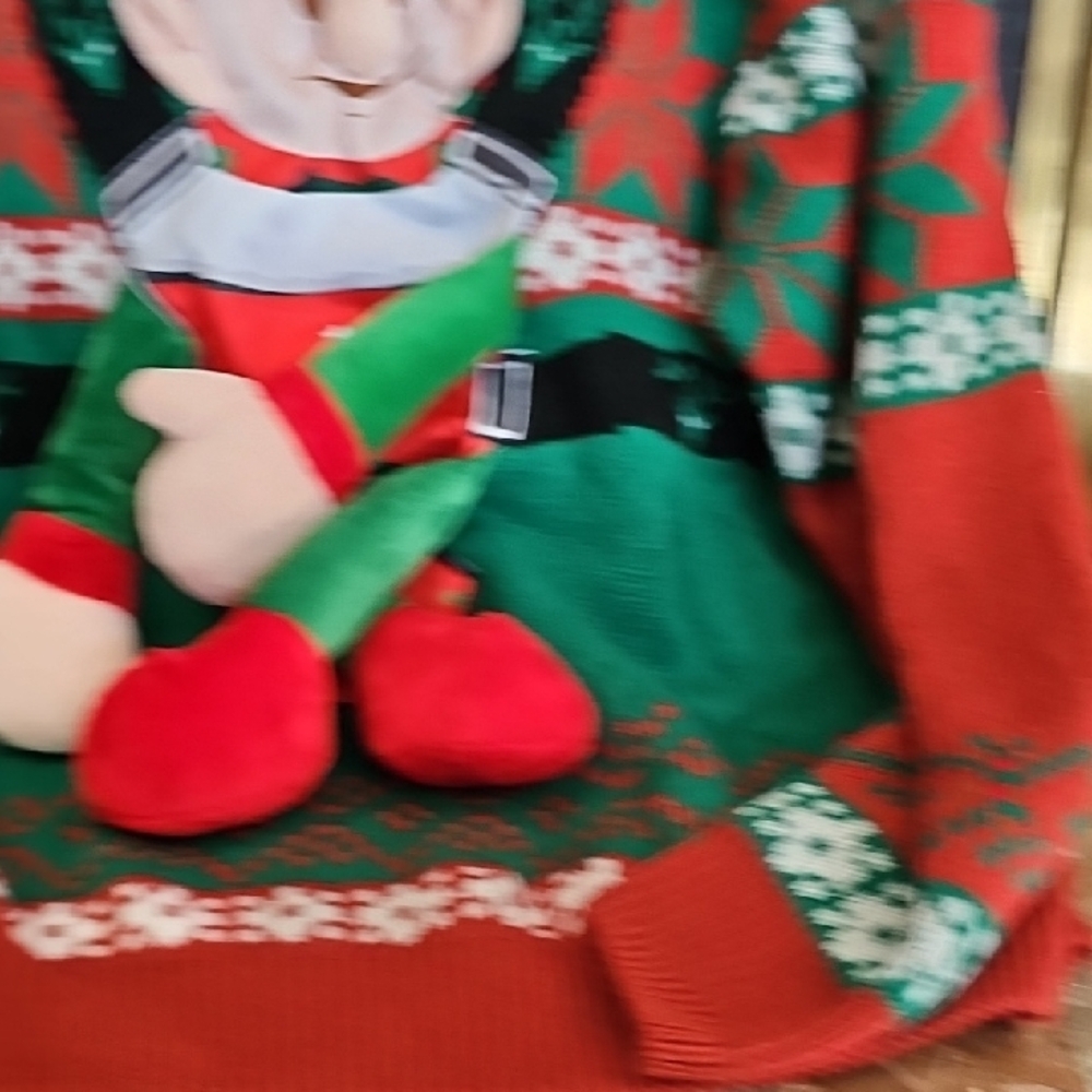 Holiday Elf Sweater in Green and Red - Picture 9 of 11
